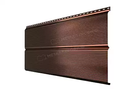 Металлический сайдинг Металл Профиль L брус XL Волна, 0.5 PURMAN, argillite