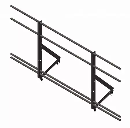 Ограждение кровли Optima со снегозадержателем Grand Line (Гранд Лайн) 0,9х2м, цвет RAL 8017 (коричневый)