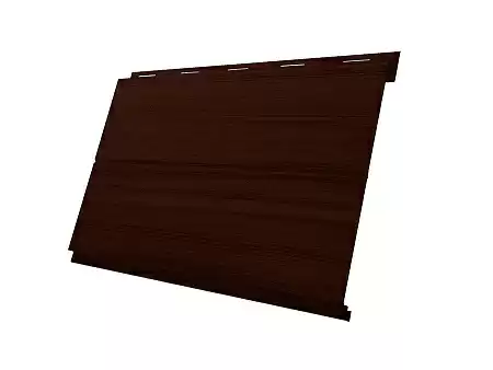 Металлический сайдинг Гранд Лайн / Grand Line профиль Вертикаль, Print elite 0.45, цвет Choko Wood (Шоколадное дерево)