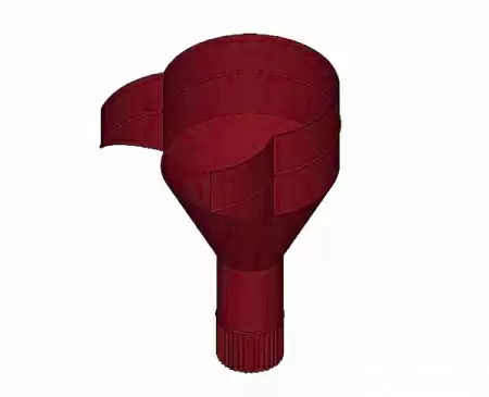 Воронка открытая D120 мм, Zn + порошк.покраска, цвет RAL 3005 (красное вино)