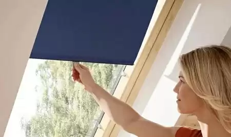 Рассеивающая штора на крючках Velux RHL PK06, 94х118, синий