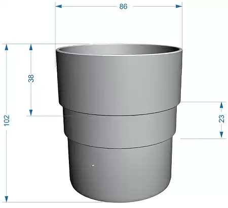 Муфта соединительная D85 мм Деке Премиум / Docke Premium, цвет графит (Ral 7024)