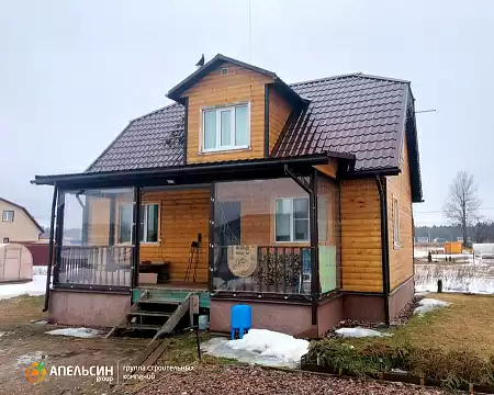 Монтаж фасада панелями Альта Профиль в д. Лопухинка