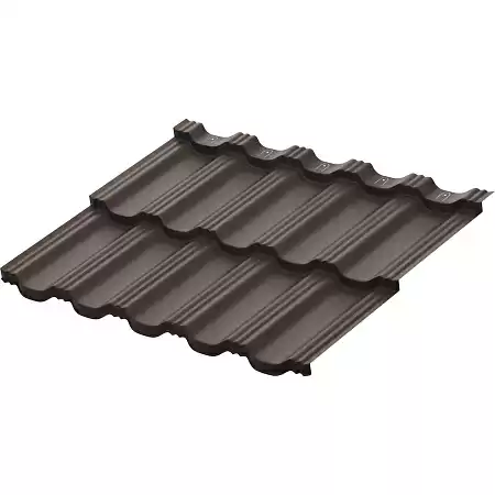 Металлочерепица модульная Aquasystem Гетеборг XXL, Rooftop Бархат, 1205х465 мм, RAL 7016 антрацитово-серый Металлочерепица модульная Aquasystem Гетеборг XXL, Rooftop Бархат, 1205х465 мм, RAL 7016 антрацитово-серый