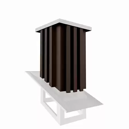 Кожух 4For Pipe Германия Кельн, 640х640 мм, PE, RAL 8017 коричневый
