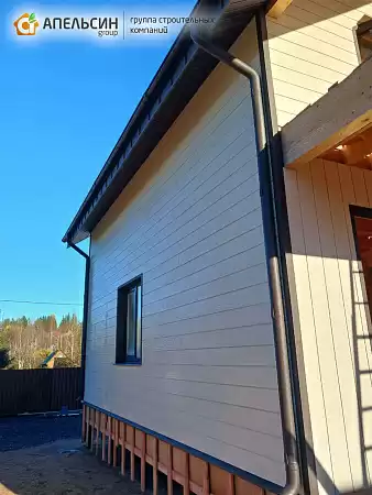 Монтаж фиброцементного сайдинка FCS + софиты д. Новожилово