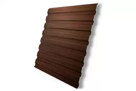 Профнастил С20А Гранд Лайн / Grand Line 0.45 Print elite Zn 140, цвет Choko Wood (Шоколадное дерево)