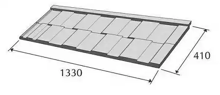 Композитная черепица Метротайл (Metrotile) серия MetroViksen, цвет терракот, 1330х410 мм