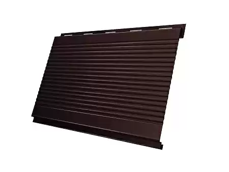 Металлический сайдинг Гранд Лайн / Grand Line профиль Вертикаль, PurPro Matt 0.5, цвет Ral 8017 (шоколад)