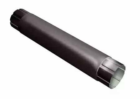 Труба круглая соединительная Optima Grand Line, 1.0 м, покрытие PE, RAL 8017 коричневый