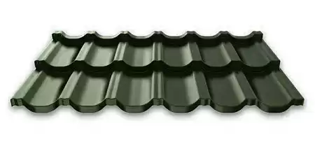 Модульная металлочерепица Руукки Ruukki Finnera 0,5 Pural Matt BT, Zn 275 (темно-зеленый) RR11