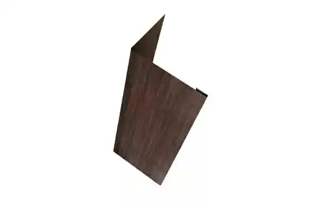 Нащельник 25х35 жалюзи (для калиток и ворот) Grand Line Milan,Tokyo, 0,45 Print-double Premium, Antique wood