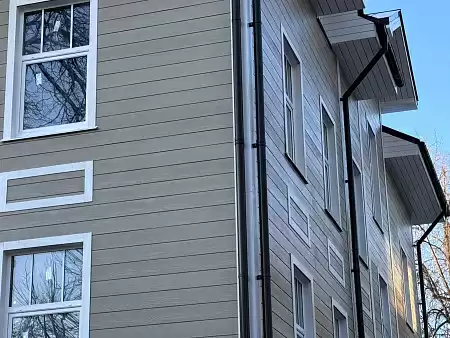 Фиброцементный сайдинг FCSPRO Вуд Клик, 3000x190x10 мм, F03 (Белый песок)