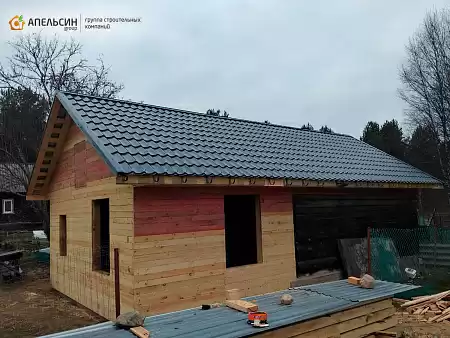 Монтаж металлочерепицы Grand Line + водосточная система пос. Аннино