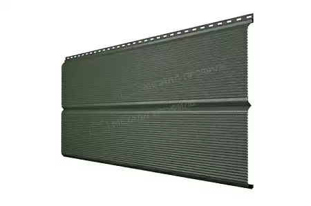 Металлический сайдинг Металл Профиль L брус XL Волна, 0.5 VikingMP E, RAL 6007 бутылочно-зеленый