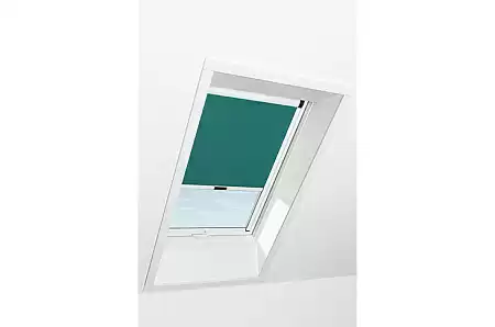 Штора рулонная затемняющая Roto ZRV M, 74x160, петрол