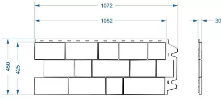 Фасадные панели Docke PREMIUM Fels, 1052х425 мм, стальной