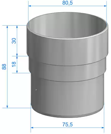 Муфта соединительная Docke Standard, RAL 8019 темно-коричневый