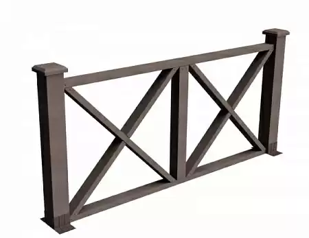 Секция ограждения Тауэр GRINDERDECO, 2104х1075 мм, венге