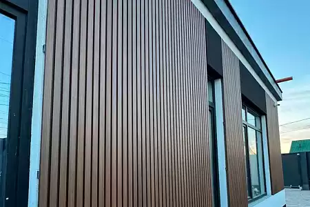 Вертикальная стеновая панель Nautic Prime Line ДПК 219*26*4000мм, цвет Тик