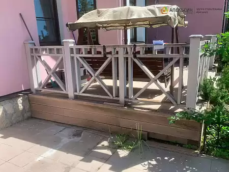 Монтаж террасной доски CM Decking Natur в пос. Солнечное