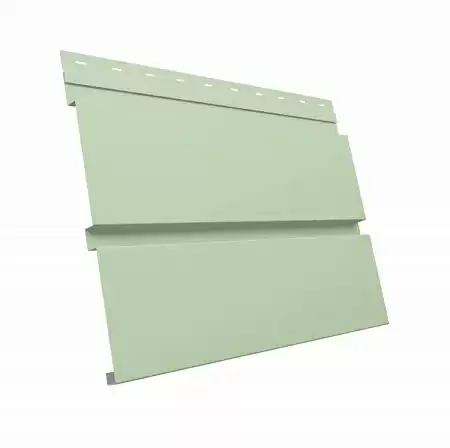 Металлический сайдинг Гранд Лайн / Grand Line профиль Квадро Брус, PE 0.45, цвет Ral 6019 (бело-зеленый) Металлический сайдинг Гранд Лайн / Grand Line профиль Квадро Брус, PE 0.45, цвет Ral 6019 (бело-зеленый)