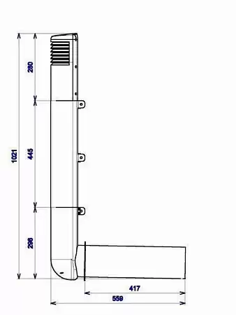 ROSS-дефлектор D125/135мм (110мм) Vilpe (Вилпе), черный