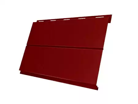 Металлический сайдинг Гранд Лайн / Grand Line профиль Вертикаль, Satin 0.5, цвет Ral 3005 (красное вино)