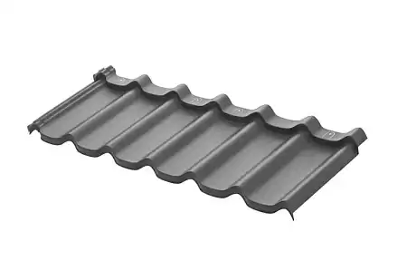 Металлочерепица Aquasystem Стокгольм, Rooftop Бархат, RAL 7024 графит Металлочерепица Aquasystem Стокгольм, Rooftop Бархат, RAL 7024 графит