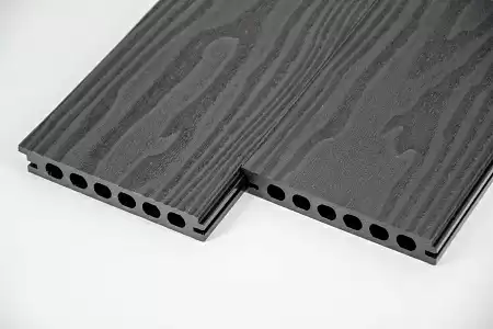 Бесшовная террасная доска из МПК, 140х25х3000, антрацит