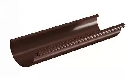 Желоб водосточный D150 Aquasystem Pural, 3 м, RAL 8017 коричневый