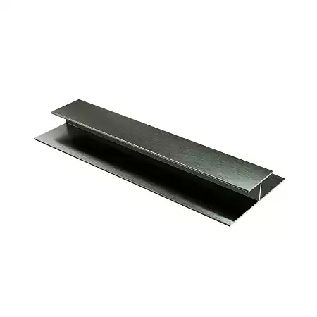 H профиль из алюминия для стеновой панели из ДПК 32x70x3600 мм