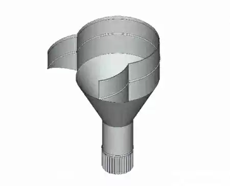 Воронка открытая D216 мм промышленная, Zn