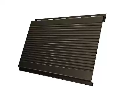 Металлический сайдинг Гранд Лайн / Grand Line профиль Вертикаль, Satin 0.5, цвет RR 32 (темно-коричневый)