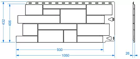 Фасадные панели Docke STANDARD Сланец, 930х406 мм, куршевель