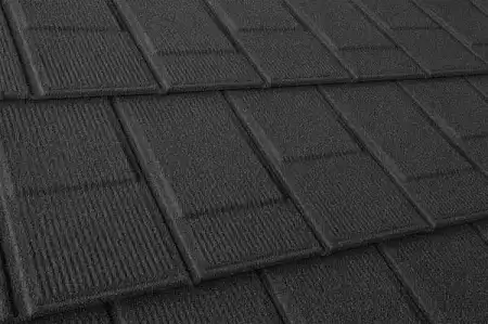 Композитная черепица Метротайл (Metrotile) серия I-Shingle, цвет черный, 1340х430 мм