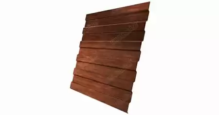 Профнастил С8A Гранд Лайн / Grand Line 0.45 Print elite  Zn 140, цвет Cherry Wood (Бразильская вишня)