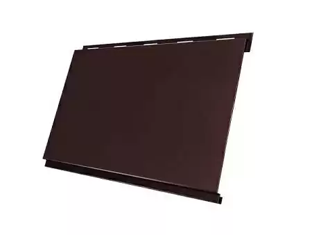 Металлический сайдинг Гранд Лайн / Grand Line профиль Вертикаль, Drap 0.45, цвет Ral 8017 (шоколад)