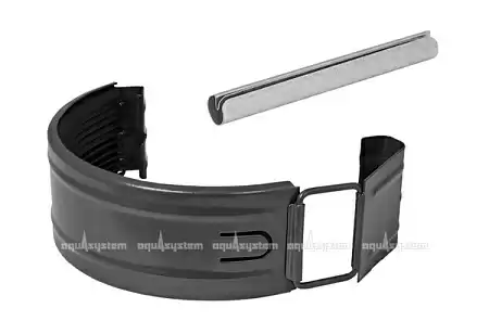 Соединитель желоба в комплекте D150 Aquasystem Pural Matt, RR 23 маренго