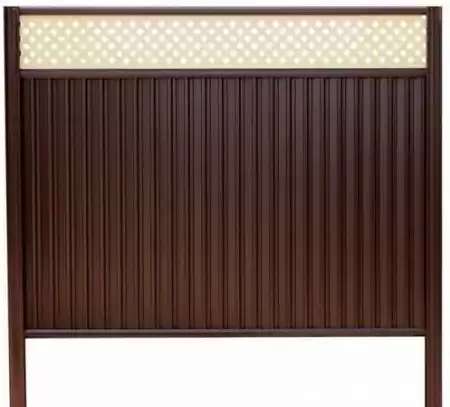 Модульное ограждение Гранд Лайн / Grand Line Estet Plus, Pe, высота 2,4 м, стойка 2,5 м, цвет RAL 8017 (коричневый)