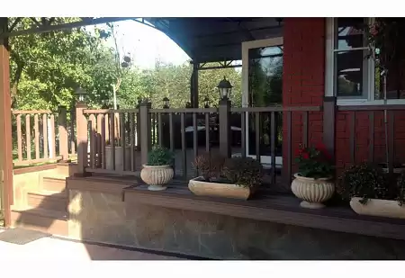 Юбка для столба Holzhof Woodstyle / Хольцхоф (фактура дерева), цвет коричневый