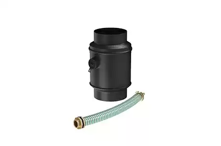 Водосборник цилиндрический в комплекте D90 Aquasystem PU Matt, RAL 9005 черный