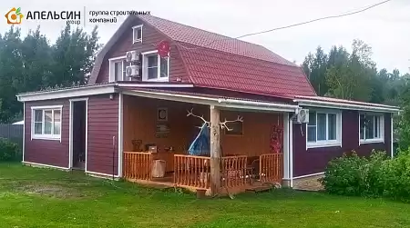 Монтаж фасада панелями Docke и сайдингом Decover в СНТ Флора