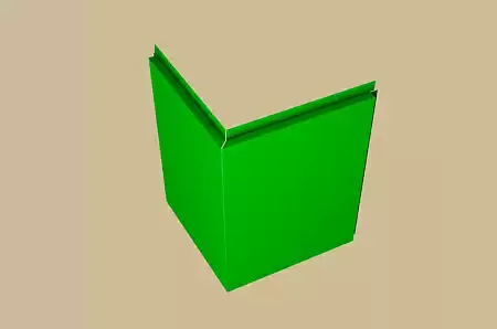Угловые фасадные кассеты открытого типа окрашенные порошком 0,7 мм, 350x600x810 мм