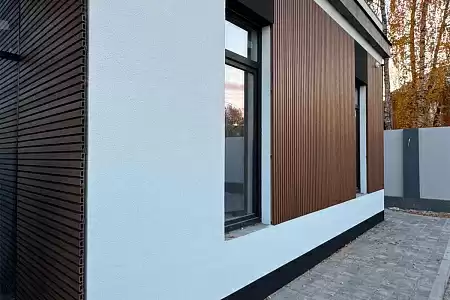 Вертикальная стеновая панель Nautic Prime Line ДПК 219*26*4000мм, цвет Тик