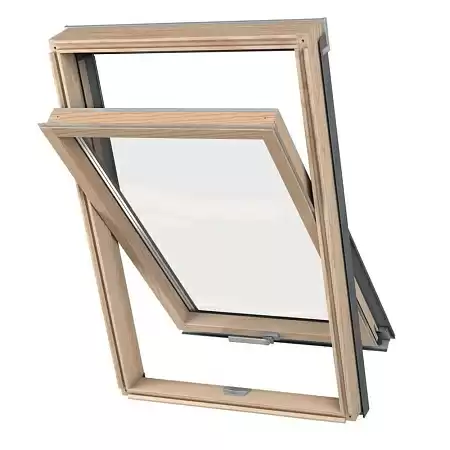 Деревянное двухкамерное мансардное окно триплекс  Dakea ULTIMA KEV B1800 C4A, 55x98