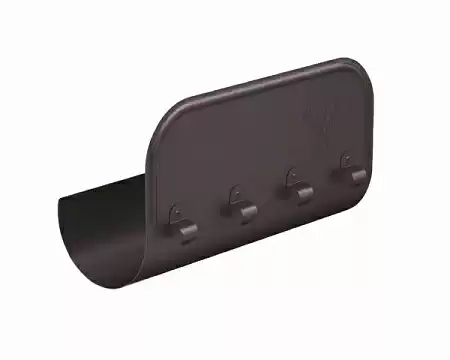 Ограничитель перелива прямой D150 Aquasystem Pural Matt, 0,4 м, RR 32 темно-коричневый