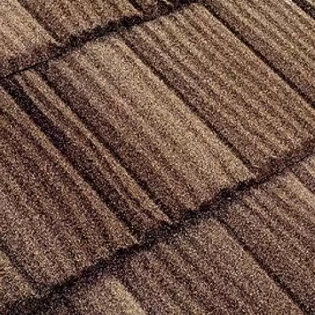 Композитная черепица Метротайл (Metrotile) серия MetroShake II, цвет цедар-браун, 1330х410 мм