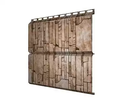 Металлический сайдинг Гранд Лайн / Grand Line профиль ЭкоБрус, Print elite 0.45, цвет Sand stone (Камень-песчаник)