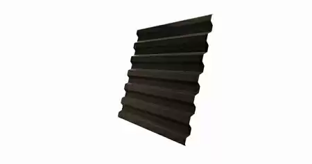 Профнастил С21R Гранд Лайн / Grand Line 0,5 GreenCoat Pural Zn 275, цвет RR 32 темно-коричневый (RAL 8019)